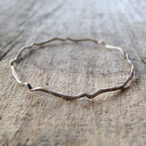 Antique Brass Bangle Ethnic Exotic Bohemian - Size 8